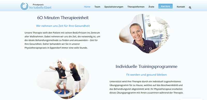 Webdesign Physiotherapeut